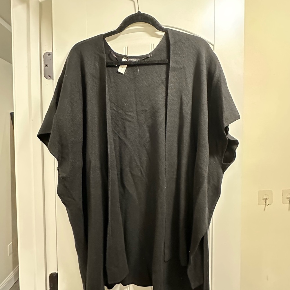 Banana Republic Black Open-Front Shirt